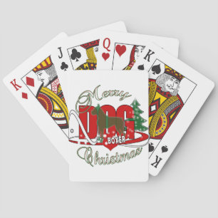 JEU DE CARTES CHIEN BOXER CHRISTMAS