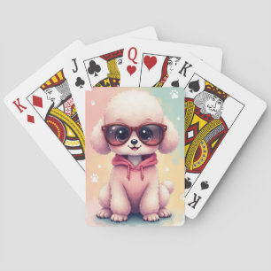 Jeu De Cartes Chien Caniche Mignon Kawaii