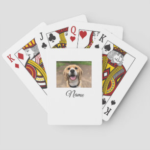 Jeu De Cartes Chien chat photo ajouter le nom de l'animal de com