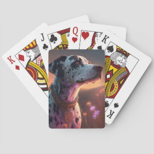 Jeu De Cartes Chien Dalmatien Portrait animal Peinture Animaux A