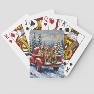Jeu De Cartes Chien de berger anatolien Noël camion rouge vacanc