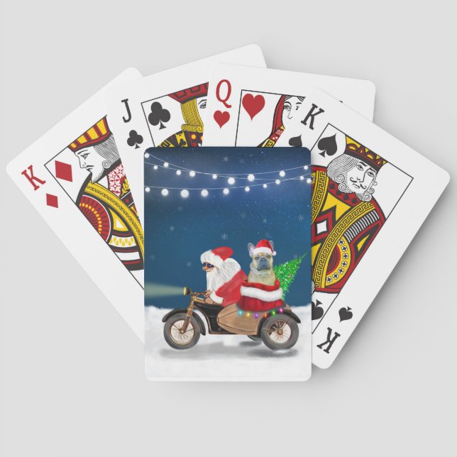 Jeu De Cartes Chien de Noël Père Noël (dos)