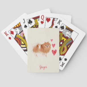 Jeu De Cartes Chien de Poméranie Nom personnalisé de l'animal