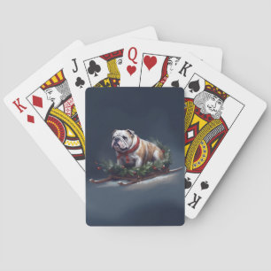 Jeu De Cartes Chien de taureau neige hiver