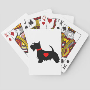 Jeu De Cartes Chien écossais jouant aux cartes