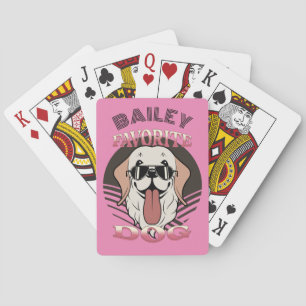 Jeu De Cartes Chien favori, drôle mignon chien maman/papa Person