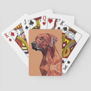 Jeu De Cartes Chien géométrique Brown sur Brown