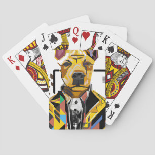 Jeu De Cartes Chien portant un costume : Art numérique