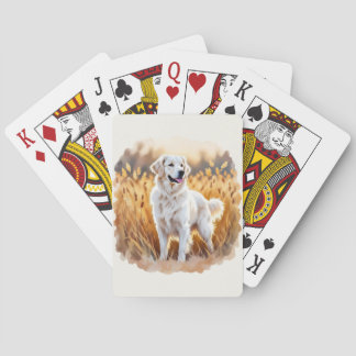 Jeu De Cartes Chien Retriever doré blanc