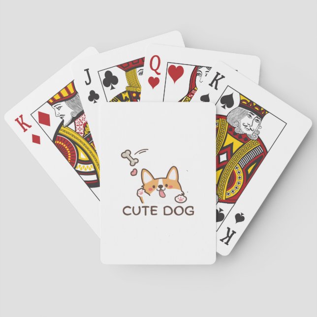 Jeu De Cartes Chien riant jouant aux cartes (dos)
