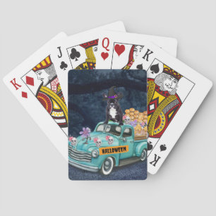 Jeu De Cartes Chien-taureau français Halloween Camion Effrayant