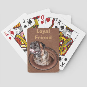 Jeu De Cartes Chien thème Jouer des cartes avec énorme BullMasti