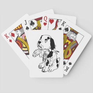 Jeu De Cartes Chien triste avec Jambe cassée
