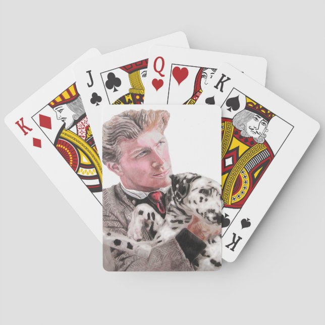 Jeu De Cartes Chiens de Dalmatie Chien mignon Pot animal (dos)