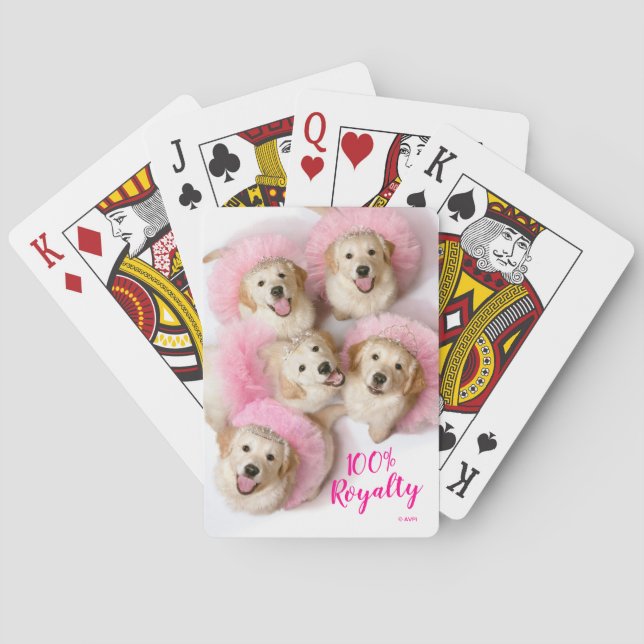 Jeu De Cartes Chiens princes à Tiaras (dos)
