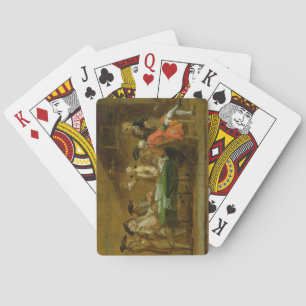 Jeu De Cartes Chiffres dans une taverne ou une cafétéria, années