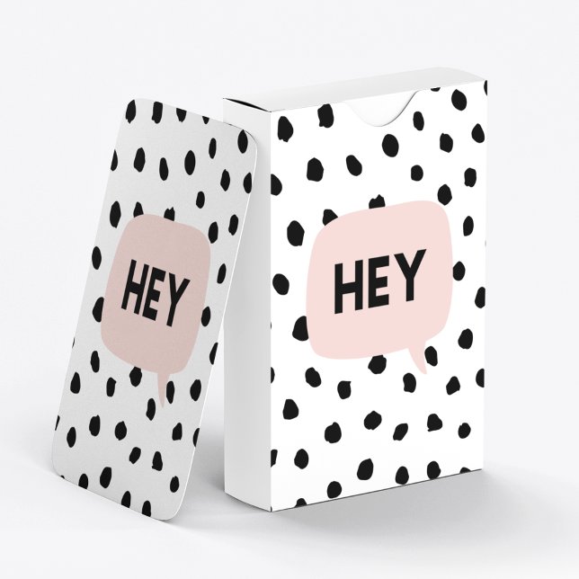 Jeu De Cartes Chiffres noirs modernes et Conversation de bulles  (Créateur téléchargé)