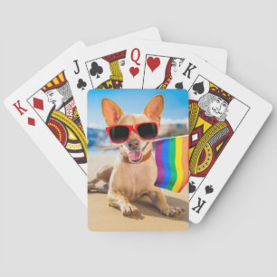 Jeu De Cartes Chihuahua Dog à la plage