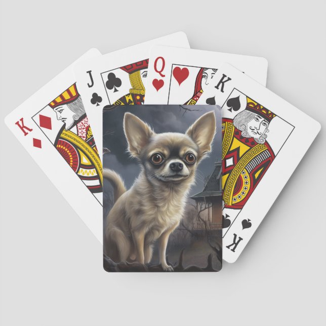 Jeu De Cartes chihuahua Halloween effroi (dos)