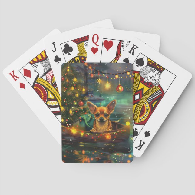 Jeu De Cartes Chihuahua Noël Festive Voyage (dos)