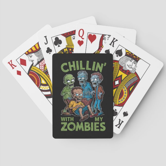 Jeu De Cartes Chillin Avec Mes Zombies Halloween Garçons Enfants (dos)