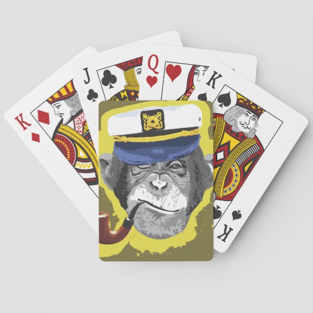 Jeu De Cartes Chimpanzé Fumer Pipe (dos)