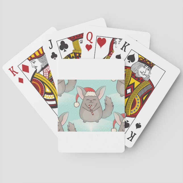 Jeu De Cartes chinchillas de noël (dos)