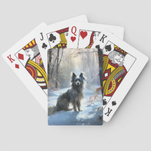 Jeu De Cartes Chinois Crested Laisser Il Neige Noël