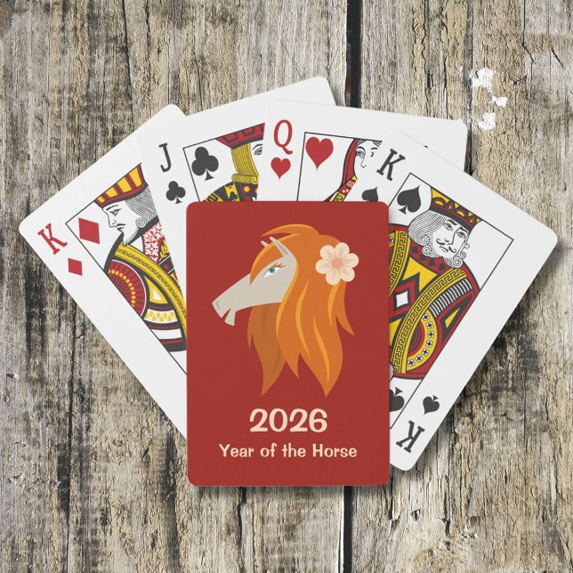 Jeu De Cartes Chinois Lunaire Nouvel An Fire Horse 2026 Zodiac (Créateur téléchargé)