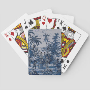 Jeu De Cartes Chinoiserie Dutch Delft Carrelage bleu et blanc