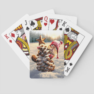 Jeu De Cartes Chipmunk Avec Pine Cone Tree