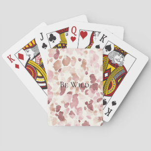 Jeu De Cartes Chocolat à la crème rose Brown animal léopard Abst