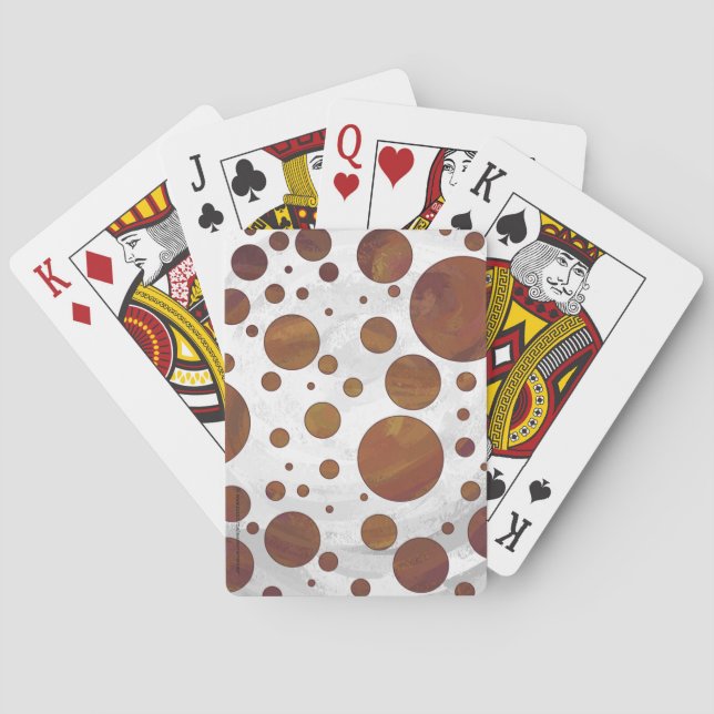Jeu De Cartes Chocolat Carmel Swirl Polka Dot (dos)