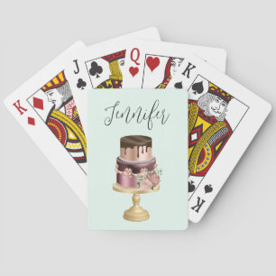 Jeu De Cartes Chocolat Drives et Rose Gold Luxury Cake