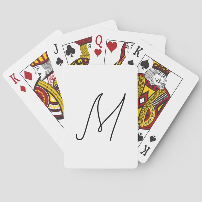 Jeu De Cartes Choisissez votre propre lettre | Style de police : (dos)