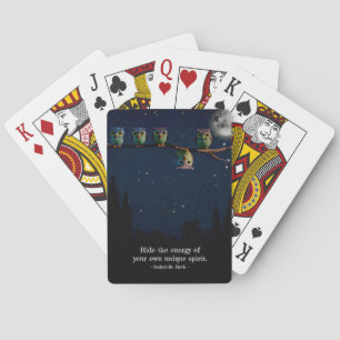 Jeu De Cartes Chouette qui est différent avec un collage de devi
