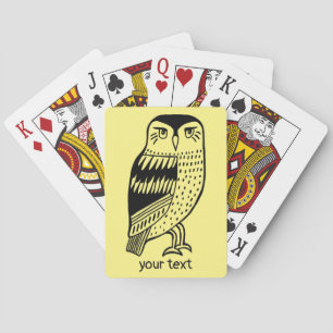 Jeu De Cartes Chouette Sage Illustré Oiseau De Frise
