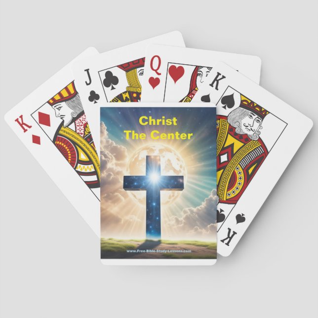 Jeu De Cartes Christ Le Centre Jouer Des Cartes (dos)