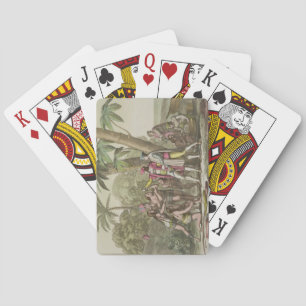 Jeu De Cartes Christopher Columbus (1451-1506) avec des Amérindi