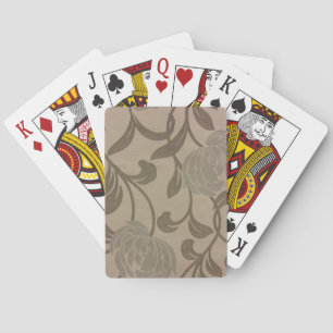 Jeu De Cartes Chrysanthèmes — Argent et Gris