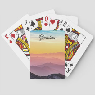 Jeu De Cartes Ciel coloré grand-mère cadeau modifiable personnal