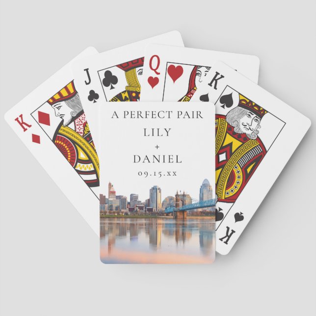 Jeu De Cartes Cincinnati Wedding Perfect Pair Favor (dos)