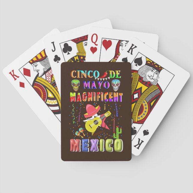 Jeu De Cartes Cinco de Mayo Magnifique Mexique (dos)