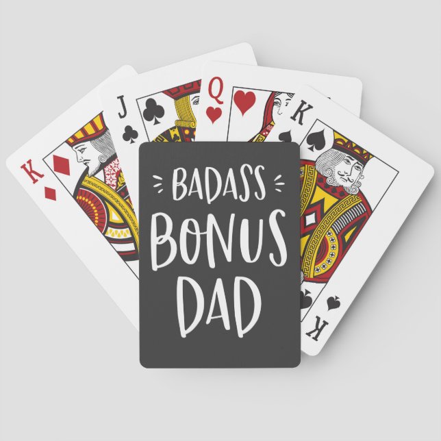 Jeu De Cartes Citation de Bonus Papa Cool Stepdad Cadeau (dos)