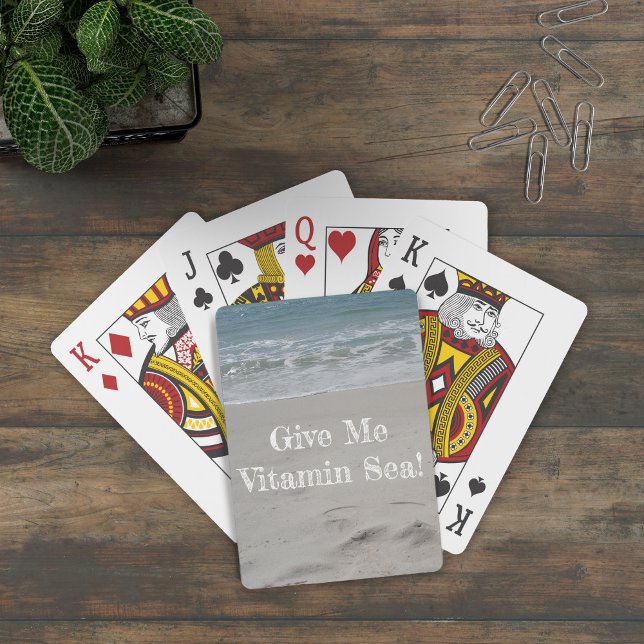 Jeu De Cartes Citation de plage Tropical Vaves de sable Vitamine (Créateur téléchargé)