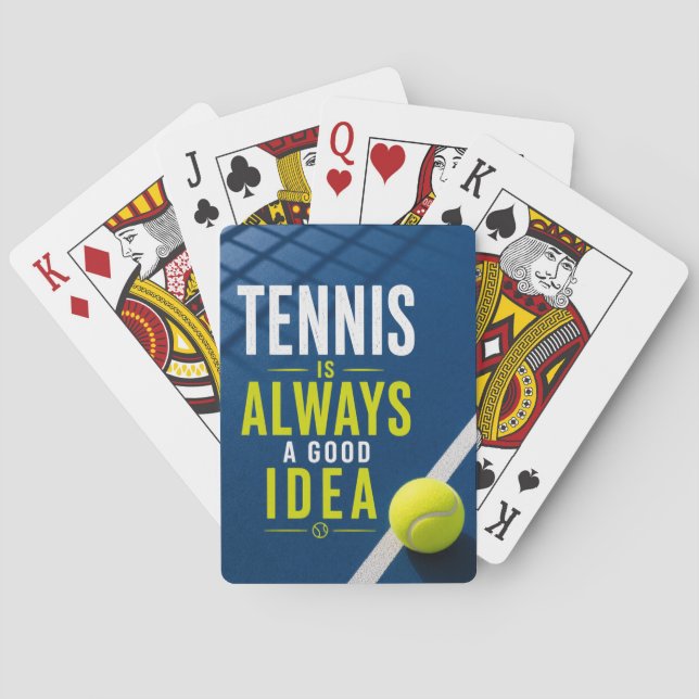 Jeu De Cartes Citation drôle de tennis pour joueur (dos)
