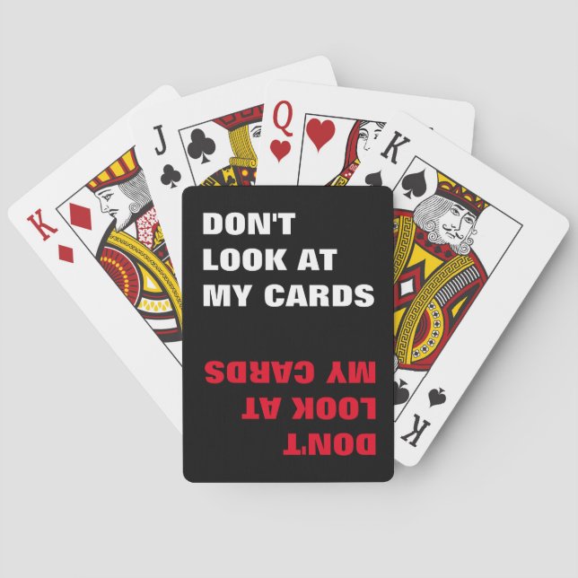 Jeu De Cartes citation drôle de typographie (dos)