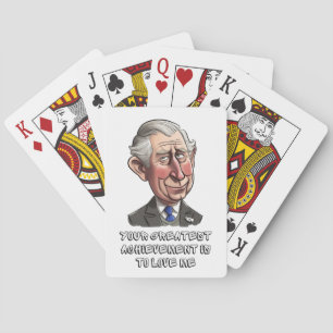 Jeu De Cartes Citation du roi Charles Funny AI générée