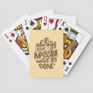 Jeu De Cartes Citation Inspirationnelle - Impossible jusqu'à ce