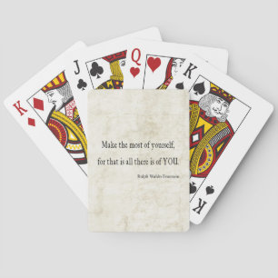 Jeu De Cartes Citation inspirée vintage d'Emerson